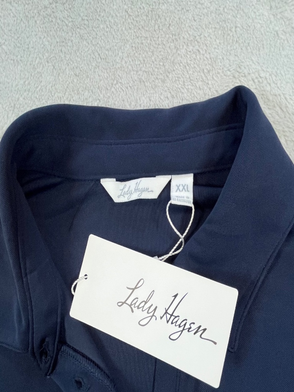 Lady Hagen Navy Blue Sleeveless Golf Shirt sz XXL Breathable Moisture Wicking